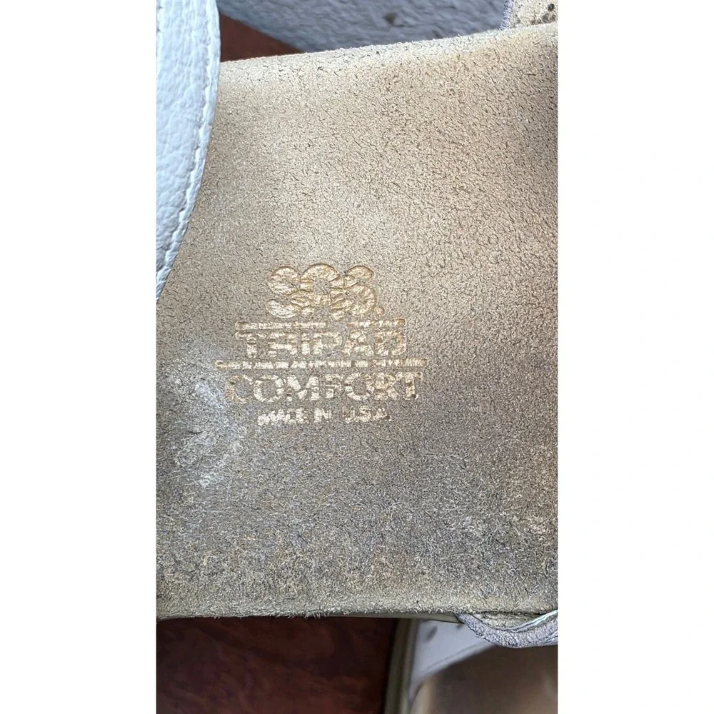 SAS‎ Tripad White Leather Adjustable Strap Mary Jane Sandals Cushioned Size 10M